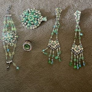 Hand maid erring , bracelet,hair piece ,ring used once in great condition